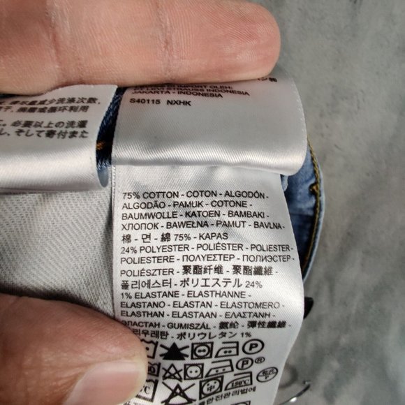 Levis 505 Jeans Men 42 Blue Straight Light Wash Denim Stretch Pants Solid 42x30 - Picture 11 of 11